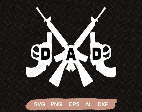 Second Amendment Dad Rifle SVG Sublimation Patriotic Print Design America EPS Usa Gun Rights Heat Press SVG DiamondDesign 