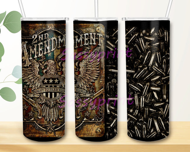 Second Amendment Tumbler PNG, 2nd Amendment Sublimation Design, 20 oz Skinny Tumbler, Second Amendment Tumbler Wrap Sublimation sassyprint 