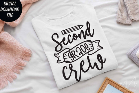 Second grade crew svg, Second grade t shirt svg, Second grade teacher svg, Second grade group shirt, Second grade svg, Back to school svg SVG Isabella Machell 