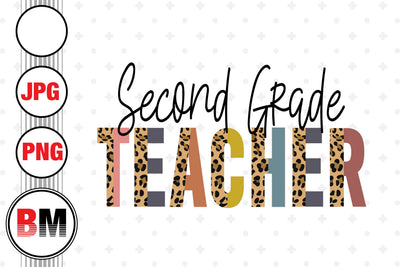 Second Grade Half Leopard PNG, JPG Files Sublimation BMDesign 