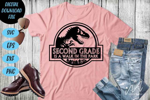Second Grade is a Walk in the Park svg,Kindergarten Teacher Svg, Cool Teacher T-shirt svg, Cut files, Funny Teacher Svg SVG Isabella Machell 
