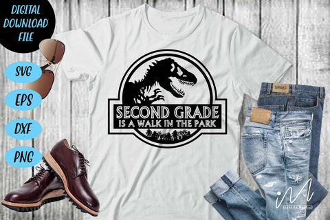 Second Grade is a Walk in the Park svg,Kindergarten Teacher Svg, Cool Teacher T-shirt svg, Cut files, Funny Teacher Svg SVG Isabella Machell 