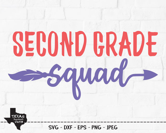 Second Grade Squad | School SVG SVG Texas Southern Cuts 