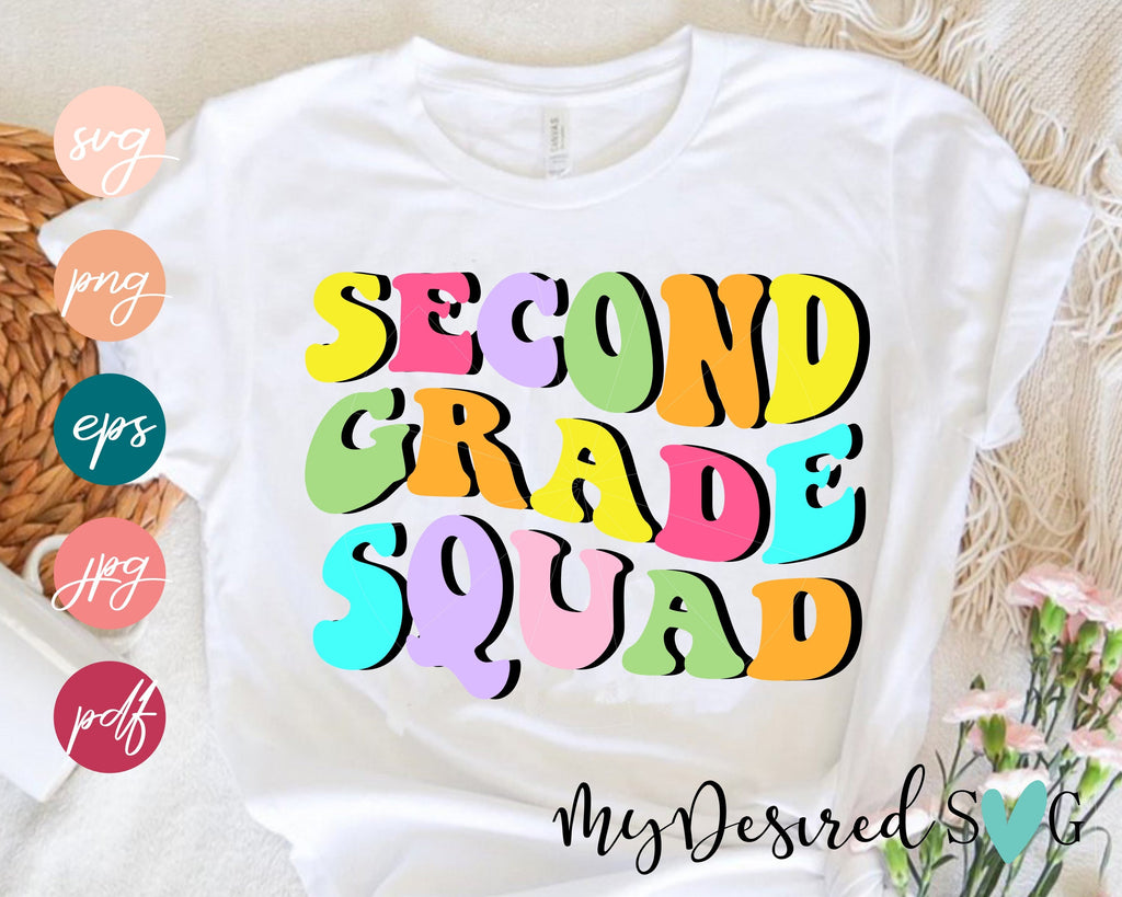 Second grade squad SVG, Back to School Design - So Fontsy