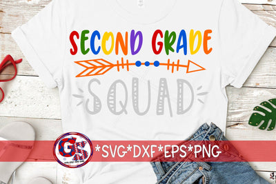 Second Grade Squad SVG DXF EPS PNG SVG Greedy Stitches 