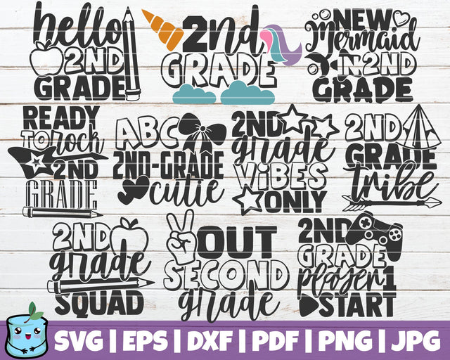 Second Grade SVG Bundle SVG MintyMarshmallows 