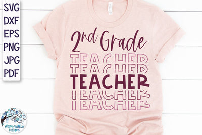Second Grade Teacher SVG SVG Wispy Willow Designs 