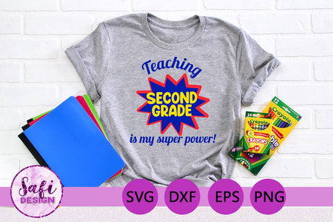 Second Grade Teachers Cut File Bundle SVG Safi Design 