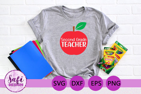 Second Grade Teachers Cut File Bundle SVG Safi Design 