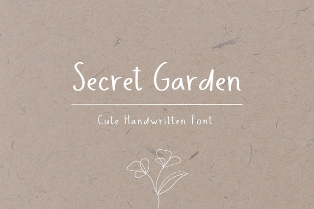 Secret Garden Font Cotton White Studio 