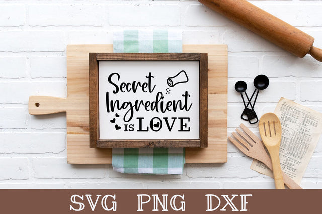 Secret Ingredient is Love | Kitchen SVG Cut File SVG Shine Green Art 