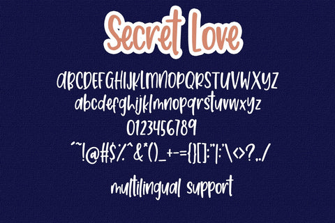 Secret Love - Handwritten Font Font Dm Letter Studio 