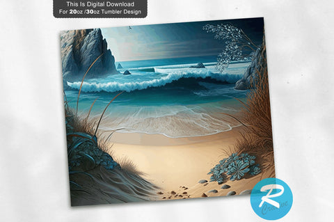 Secret Ocean Beach 20 oz / 30 oz Tumbler PNG Sublimation Regulrcrative 