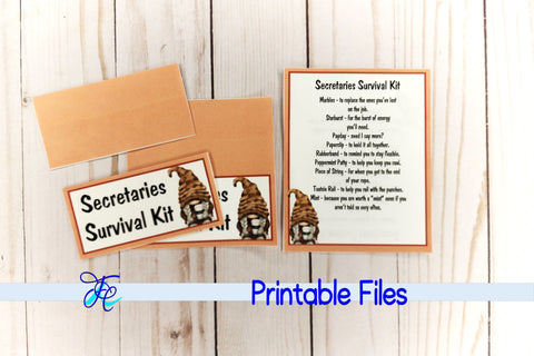 Secretaries Survival Kit 3D Paper Family Creations 