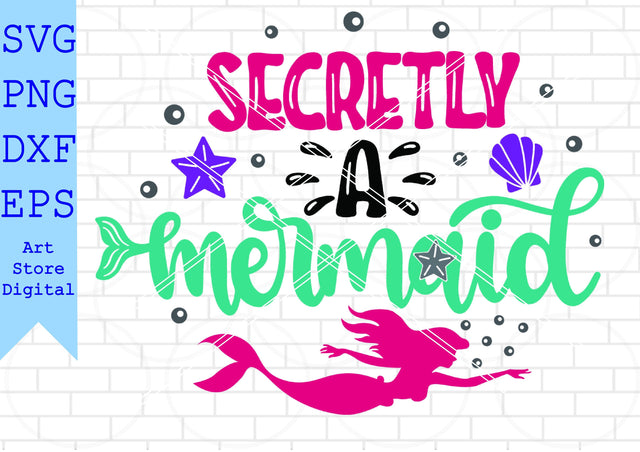 Secretly A Mermaid Svg, Summer Time Svg, Beach Svg SVG Artstoredigital 