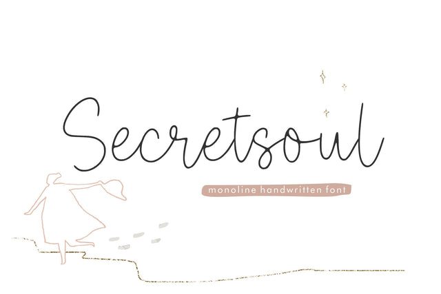 Secretsoul Monoline Handwritten Font Font Balpirick 