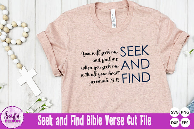 Seek and Find Bible Verse SVG SVG Safi Design 