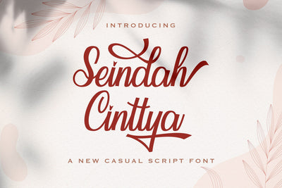 Seindah Cinttya - Casual Script Font Font StringLabs 