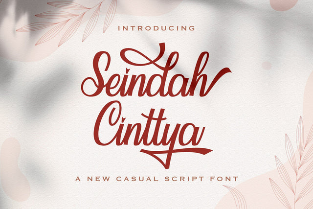 Seindah Cinttya - Casual Script Font Font StringLabs 