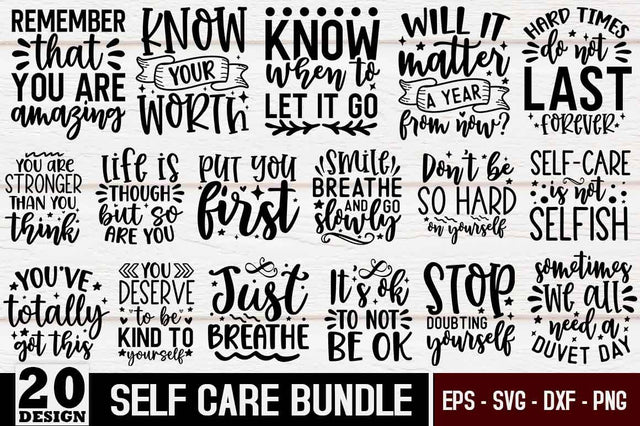 Self-care Svg Bundle. Selfcare Svg SVG etcify 