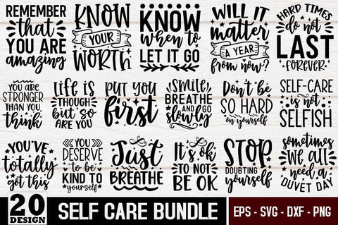 Self-care Svg Bundle. Selfcare Svg SVG etcify 