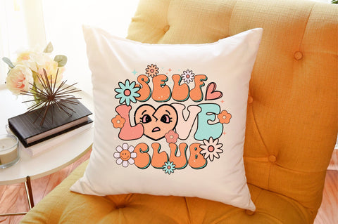 Self Love Club Embroidery File Pattern in PNG Sublimation designartist 