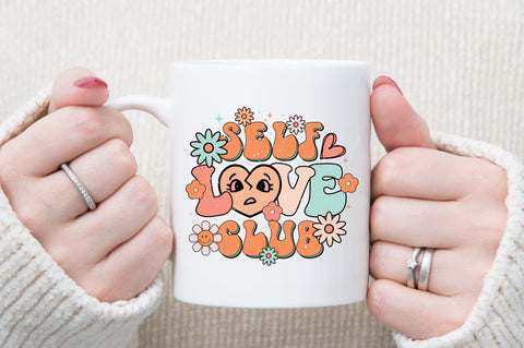 Self Love Club Embroidery File Pattern in PNG Sublimation designartist 