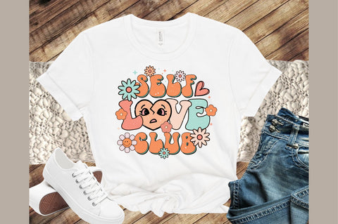 Self Love Club Embroidery File Pattern in PNG Sublimation designartist 