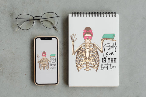 Self Love is the Best Love Skeleton PNG Sublimation Jagonath Roy 