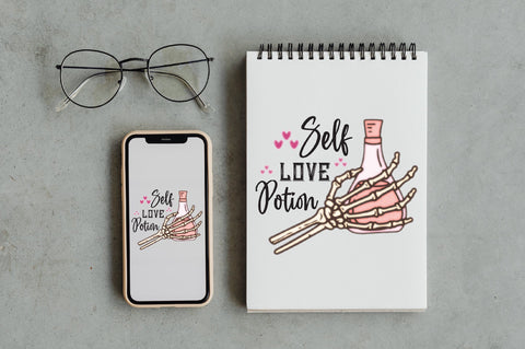 Self Love Potion Skeleton Hand PNG Sublimation Jagonath Roy 