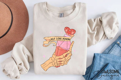 Self Love Potion Skeleton Hand PNG Sublimation Owlsome.Designs 