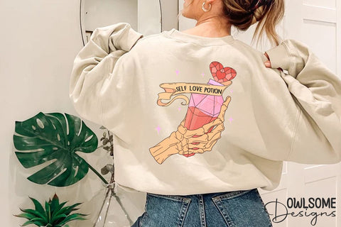 Self Love Potion Skeleton Hand PNG Sublimation Owlsome.Designs 