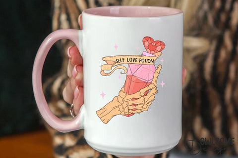 Self Love Potion Skeleton Hand PNG Sublimation Owlsome.Designs 