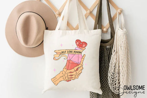 Self Love Potion Skeleton Hand PNG Sublimation Owlsome.Designs 