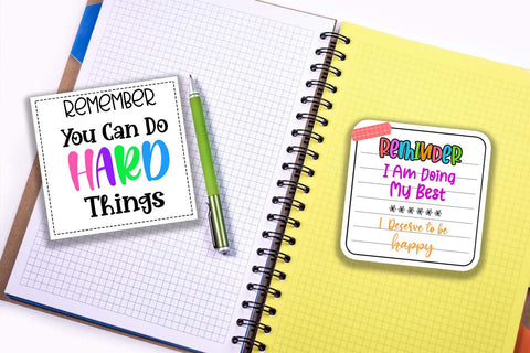 Self Love Stickers Bundle I Motivational Stickers Bundle SVG Happy Printables Club 