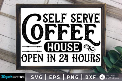 Self serve coffee house open SVG SVG Regulrcrative 