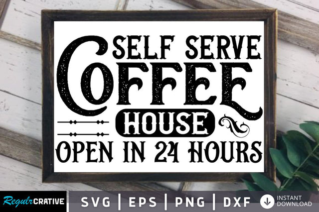 Self serve coffee house open SVG SVG Regulrcrative 