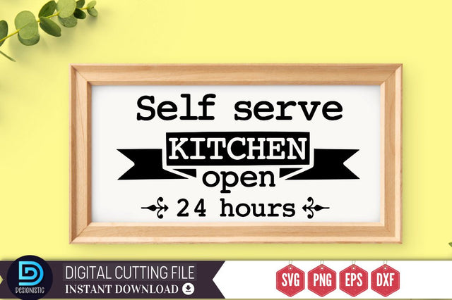 Self Serve kitchen open 24 hours SVG SVG DESIGNISTIC 