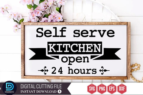 Self Serve kitchen open 24 hours SVG SVG DESIGNISTIC 