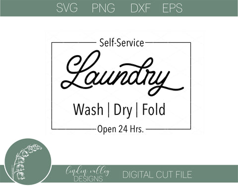 Self Service Laundary SVG SVG Linden Valley Designs 