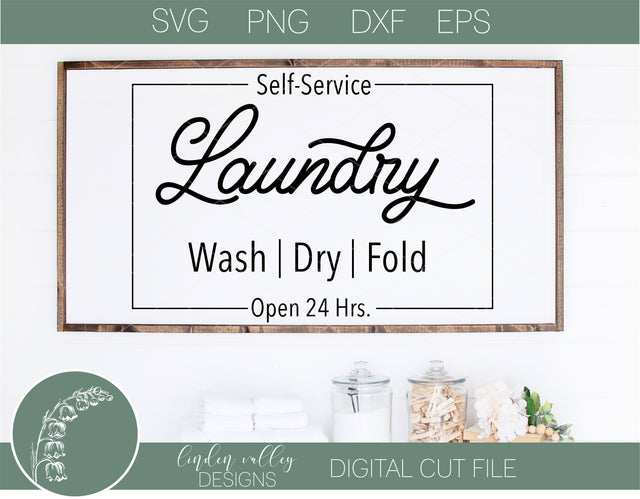 Self Service Laundary SVG SVG Linden Valley Designs 