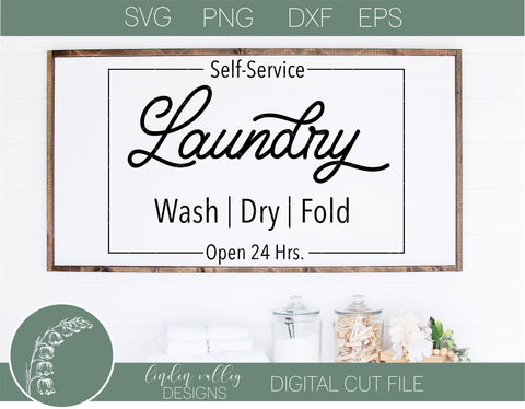 Self Service Laundary SVG SVG Linden Valley Designs 