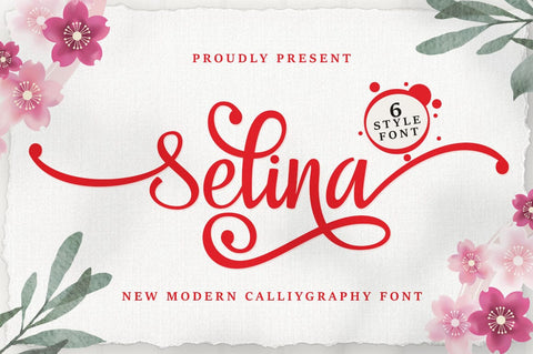 Selina Script Font muhammadzeky 