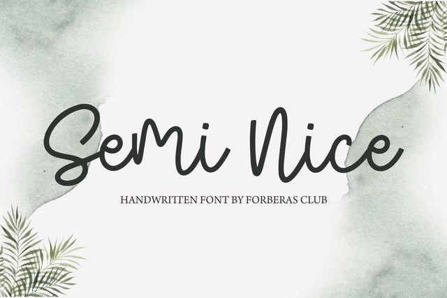 Semi Nice Font Forberas 