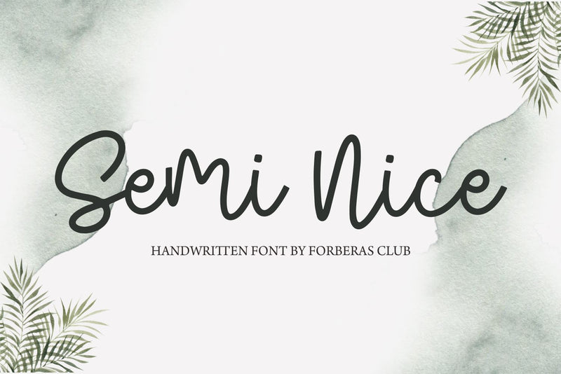 Semi Nice Font Forberas 