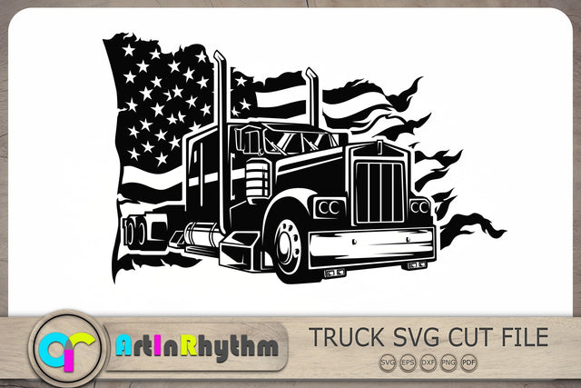 Semi Truck Trailer Svg, American Flag, US Flag Svg, USA Flag SVG Artinrhythm shop 