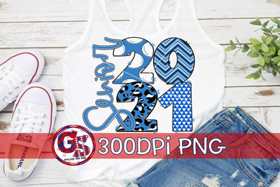 Senior 2021 Columbia Blue White Black PNG for Sublimation Sublimation Greedy Stitches 