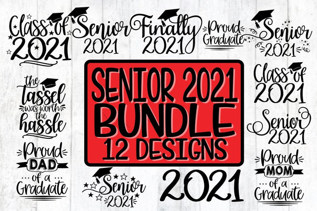 Senior 2021 FAMILY Graduation Bundle - SVG PNG DXF EPS SVG On the Beach Boutique 