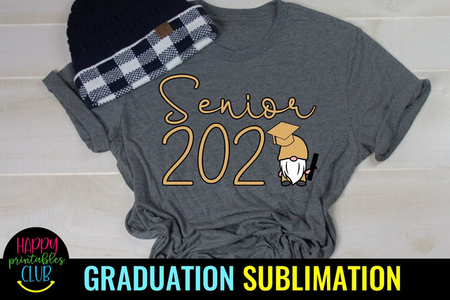 Senior 2021 Gnome Sublimation- Sublimation Graduation Gnome Sublimation Happy Printables Club 