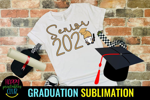 Senior 2021 Gnome Sublimation- Sublimation Graduation Gnome Sublimation Happy Printables Club 